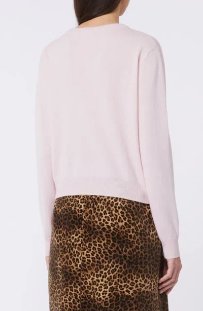 Weekend Max Mara Nebbie Wool & Cashmere Cardigan In Pink