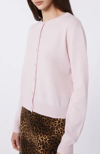 Weekend Max Mara Nebbie Wool & Cashmere Cardigan In Pink