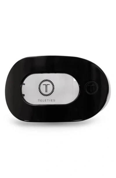 Teleties Large Flat Round Hair Clip In Black