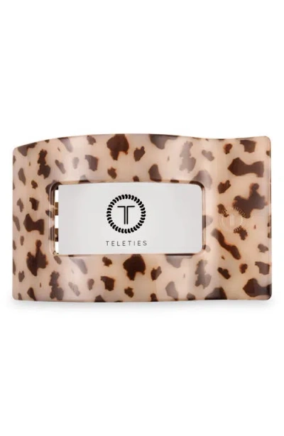 Teleties Medium Rectangle Hair Claw Clip In Brown