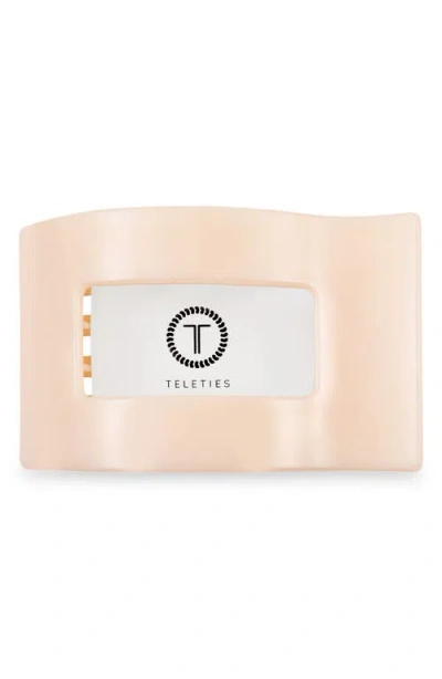 Teleties Medium Flat Rectangle Hair Clip In Neutral