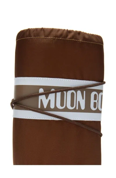 Moon Boot Brown Nylon And Synthetic Leather Icon Boots In Brown