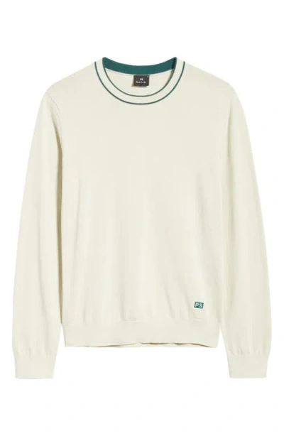Ps By Paul Smith Ps Paul Smith Organic Cotton Crewneck Sweater In White