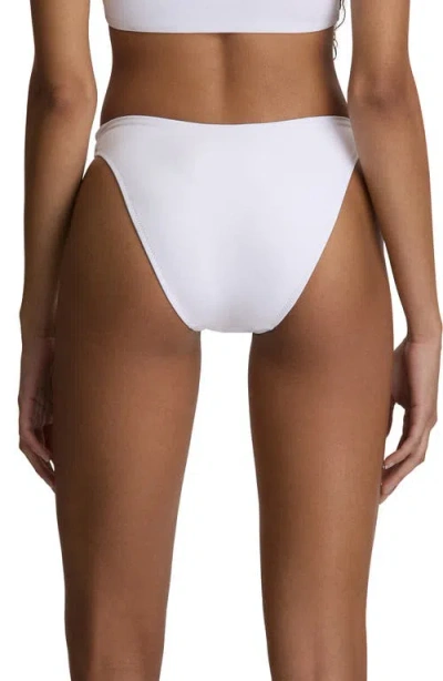 Polo Ralph Lauren High Cut Scoop Bikini Bottoms In White