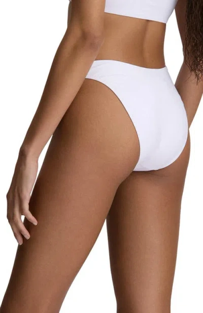 Polo Ralph Lauren High Cut Scoop Bikini Bottoms In White