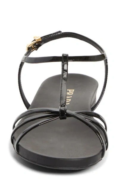Prada Cage Strap Sandal In Black