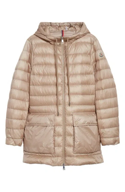 Moncler Jasmin Quilted Hooded Down Puffer Parka In Neutral