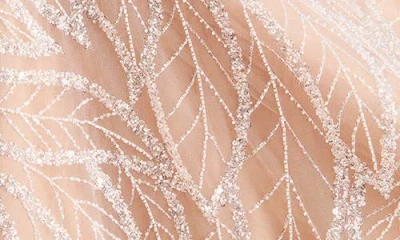 Helsi Vivi Embellished Strapless Cocktail Midi Dress In Neutral