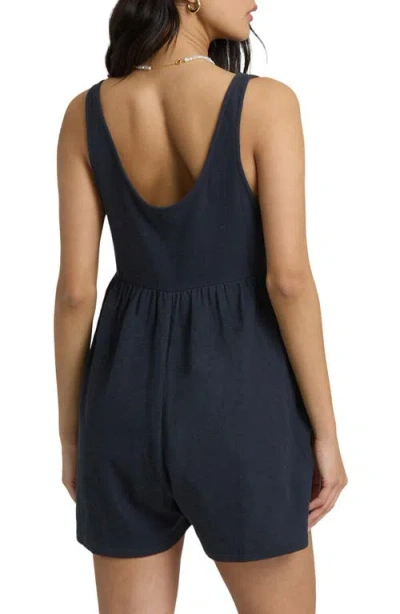 Billabong Easy Does It Cover-up Romper In Blue