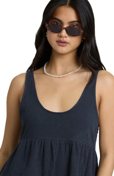 Billabong Easy Does It Cover-up Romper In Blue