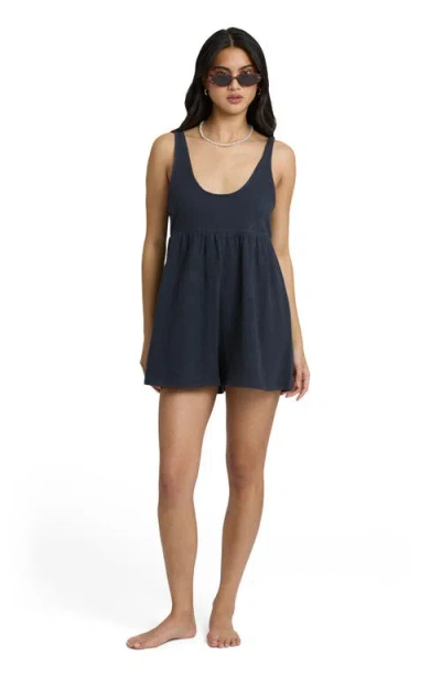 Billabong Easy Does It Cover-up Romper In Blue