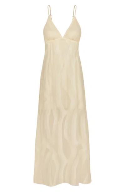 Vix Paula Hermanny Solid Nya Maxi Dress In White