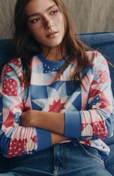 Boden Hannah Patchwork Sweatshirt In Multi