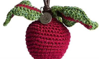 Jw Anderson Crocheted Radish Mercerized Cotton Bag Charm In Multi