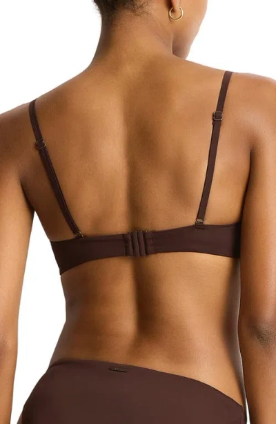 Sea Level Mythos Scoop Neck Bikini Top In Brown