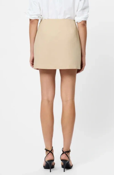 French Connection Cotton Twill Trench Miniskirt In Brown