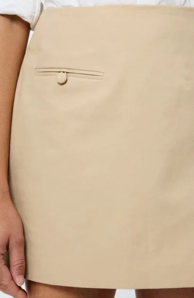 French Connection Cotton Twill Trench Miniskirt In Brown