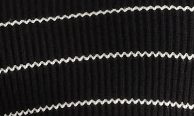 Universal Standard Bruno Stripe Rib Sweater In Black