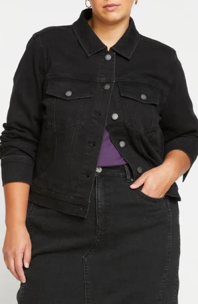 Universal Standard Kelsey Denim Jacket In Black