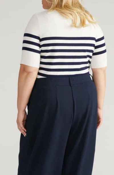 Universal Standard Rosie Short Sleeve Sweater In White