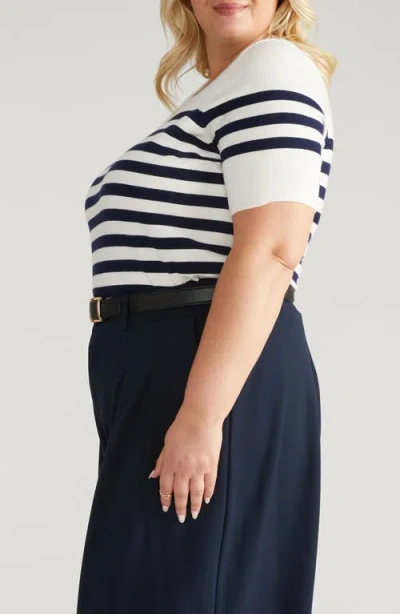 Universal Standard Rosie Short Sleeve Sweater In White