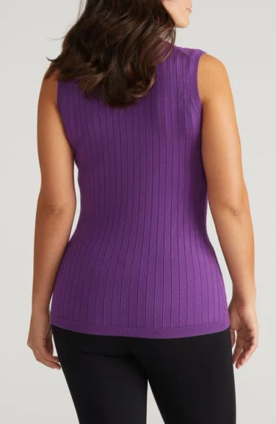 Universal Standard Workwear Rib Sweater Vest In Purple