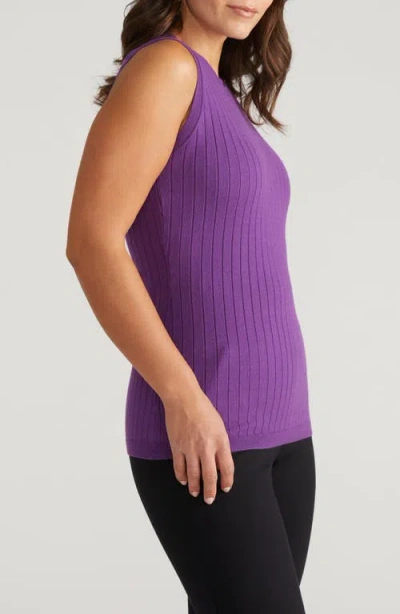Universal Standard Workwear Rib Sweater Vest In Purple