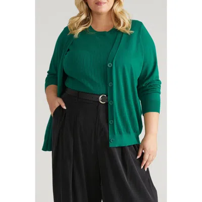 Universal Standard Cosmo Cardigan In Green