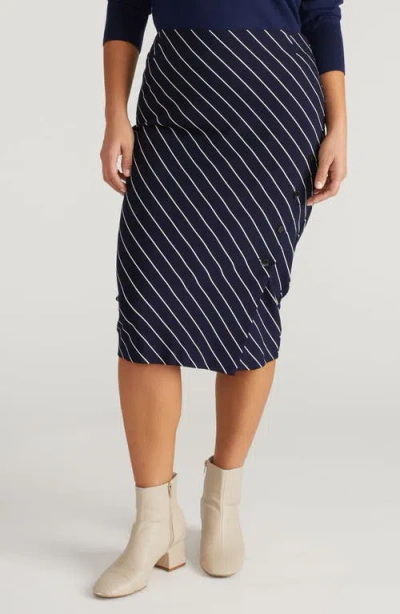 Universal Standard Anya Ponte Skirt In Blue