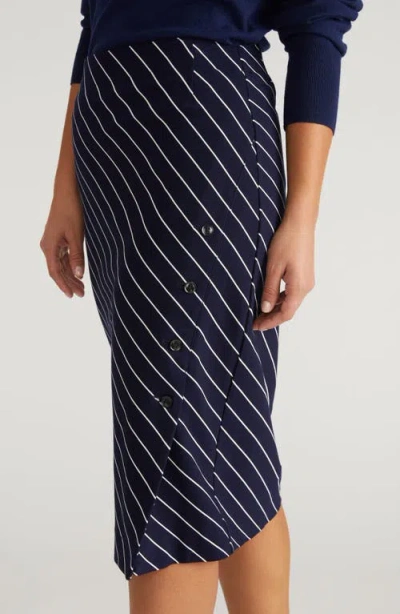 Universal Standard Anya Ponte Skirt In Blue