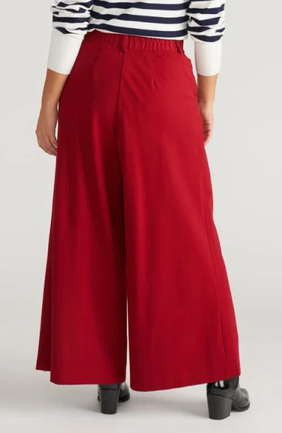 Universal Standard Palais Ponte Wide Leg Pants In Red