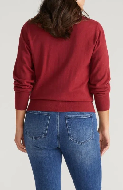 Universal Standard Flora V-neck Sweater In Burgundy