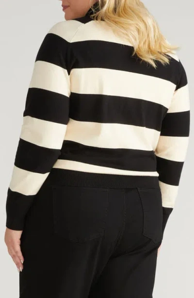 Universal Standard Renee Raglan Sleeve Turtleneck Sweater In Multi
