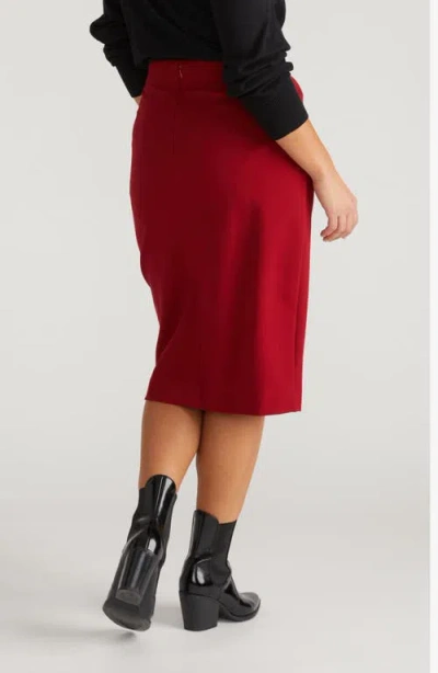 Universal Standard Anya Ponte Skirt In Red