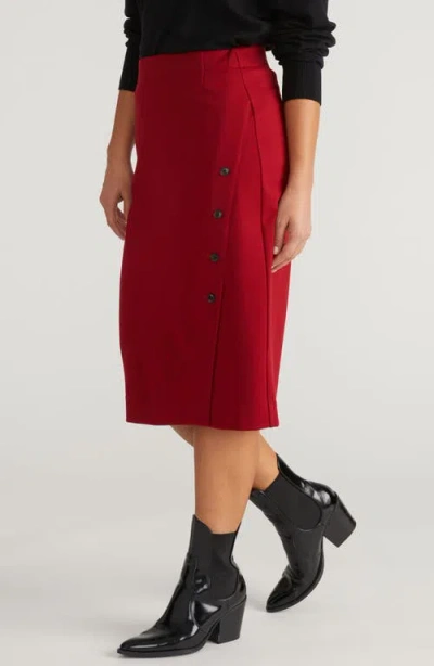 Universal Standard Anya Ponte Skirt In Red
