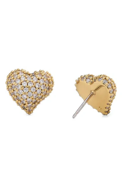 Kate Spade Amour Cubic Zirconia Gold-tone Pave Stud Earrings