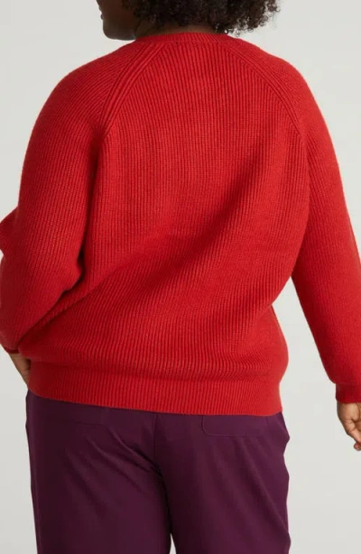 Universal Standard Vicki Zip-up Cardigan In Red