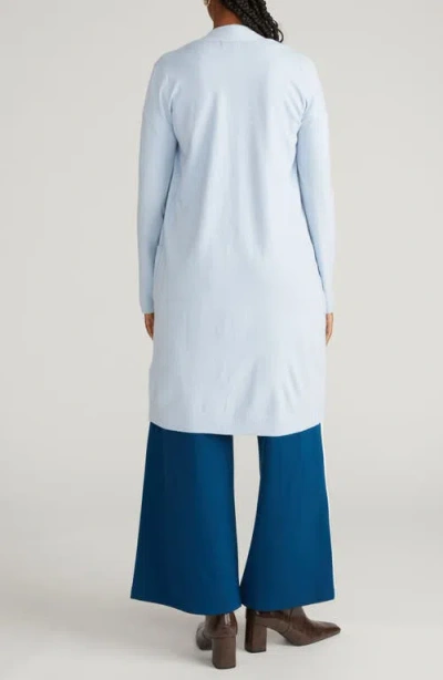 Universal Standard Long Open Front Cardigan In Blue