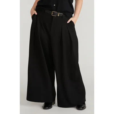Universal Standard Palais Ponte Wide Leg Pants In Black