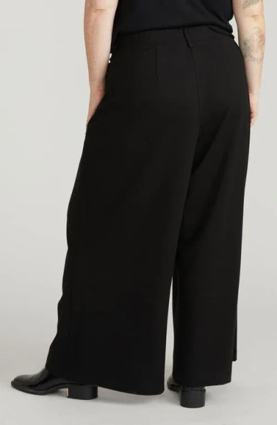 Universal Standard Palais Ponte Wide Leg Pants In Black