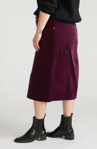 Universal Standard Corduroy Midi Skirt In Purple