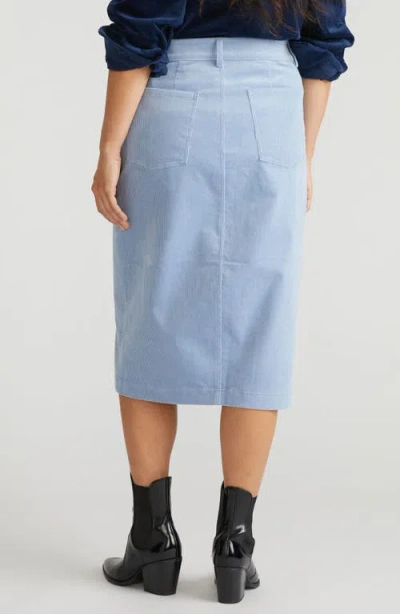 Universal Standard Corduroy Midi Skirt In Blue