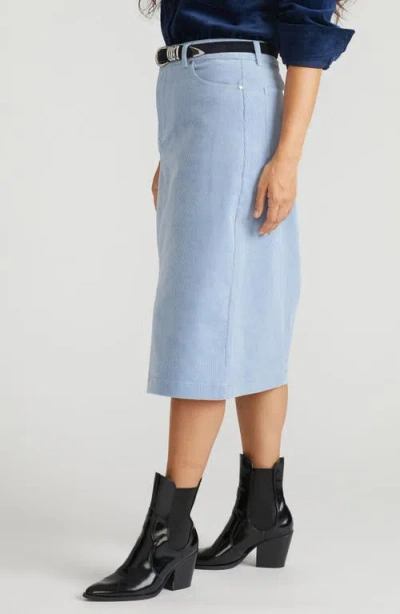 Universal Standard Corduroy Midi Skirt In Blue