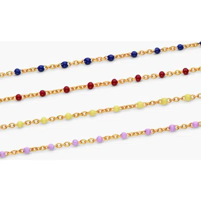 Oak & Luna Soltale Enamel Chain In Gold