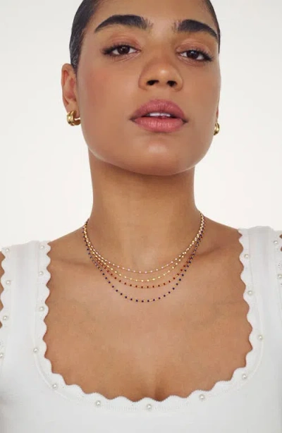 Oak & Luna Soltale Enamel Chain In Gold