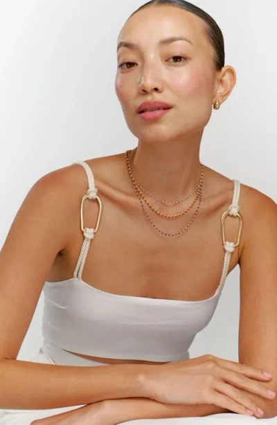 Oak & Luna Soltale Enamel Chain In Gold