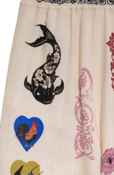 Agua Bendita Winter Matches Wide Leg Cover-up Pants In Green