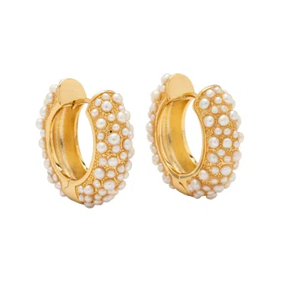 Uchi And Soto Women's Gold / White Shinju Gold Pearl Earrings In Gold