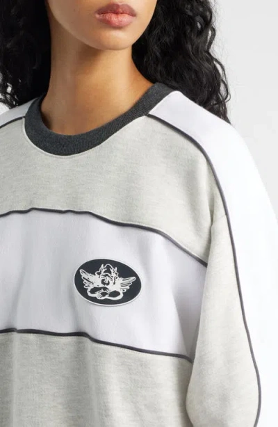 Boys Lie First Pick Heathered Oversize Sweatshirt In Multi