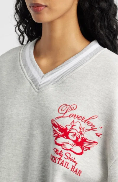 Boys Lie Loverboy Graphic Hoodie In Gray